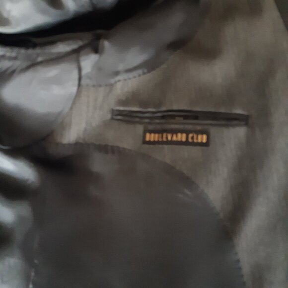 Boulevard Club SZ 46R 100% Wool Light Charcoal Herringbone Men's Sport Jacket - Picture 8 of 14